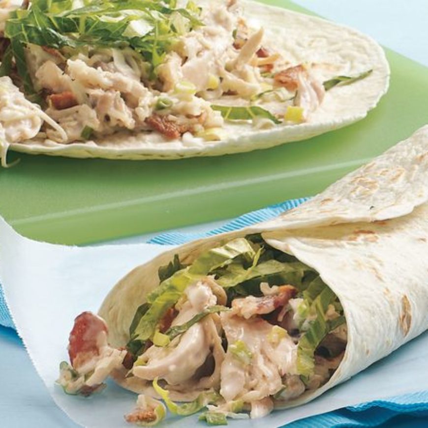 Ranch left over Turkey or chicken wrap: makes 4-6
